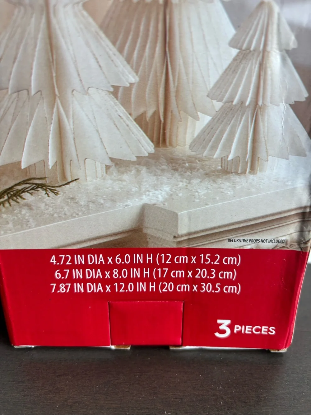 NWOT-NWOT - Holiday trees ivory set of 3 honeycomb trees